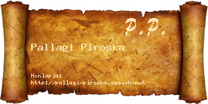 Pallagi Piroska névjegykártya